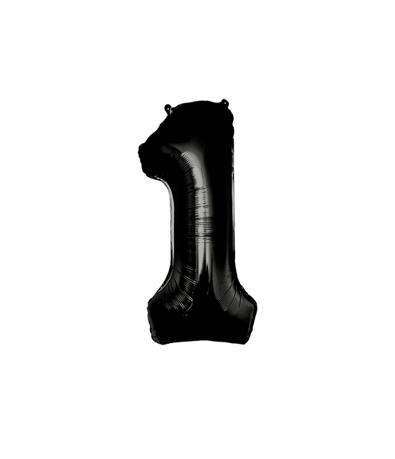 1 Jaar Cijfer Ballon Zwart 86cm van Paper Dreams koop je bij Partywinkel