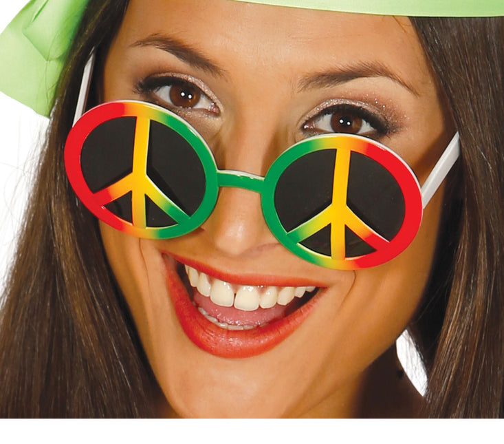 Kolorowe okulary hipisowskie