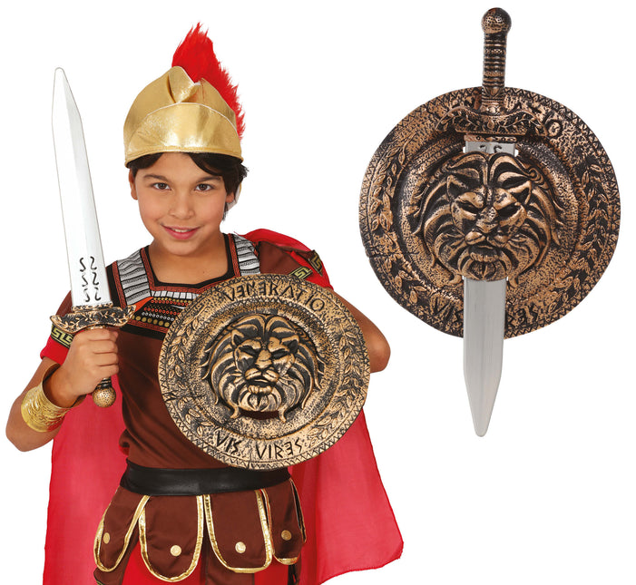 Tarcza dziecięca 29 cm i miecz 48 cm