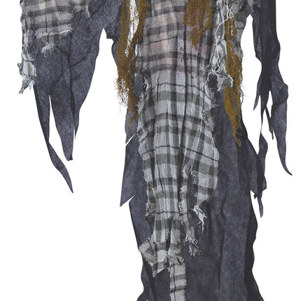 Halloweenowa lalka szkielet w kratkę 1,2 m