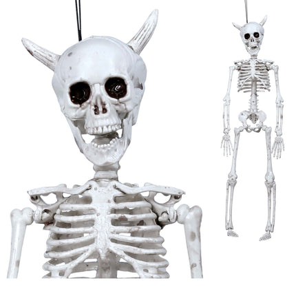 Dekoracja wisząca na Halloween Diabelski szkielet 40 cm