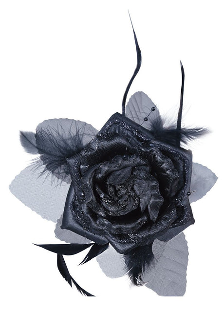 Spinka do włosów na Halloween Czarny Kwiat