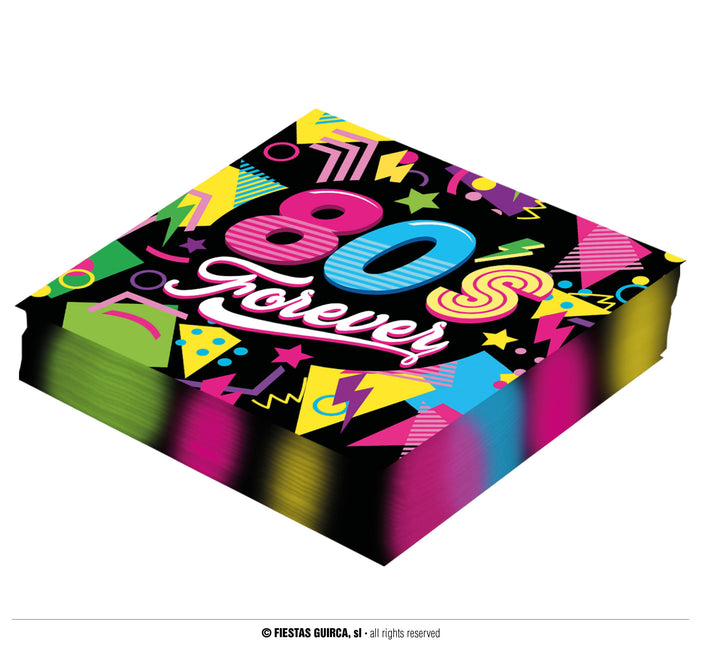 Serwetki Neon 80S 33cm 12szt