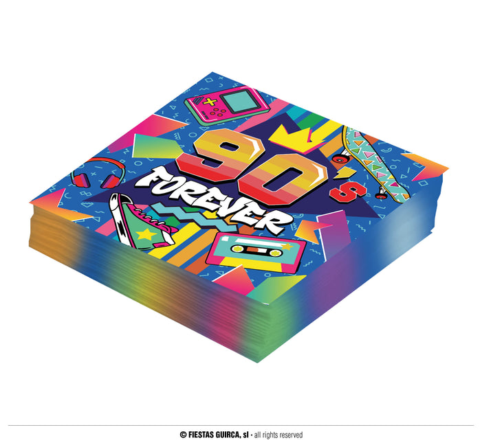 Serwetki 90s 33cm 12szt