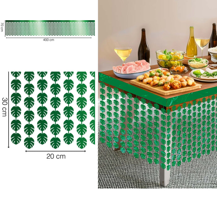 Obrus Hawaii Zielone liście palmowe 4m