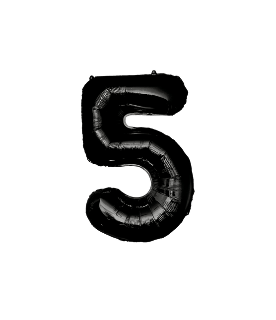 5 Jaar Cijfer Ballon Zwart 86cm van Paper Dreams koop je bij Partywinkel