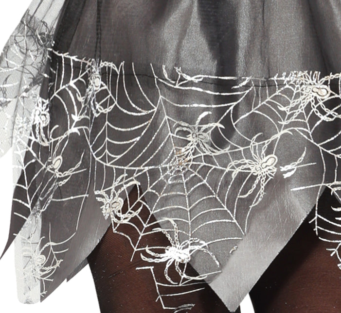 Kostium czarownicy na Halloween damski srebrny