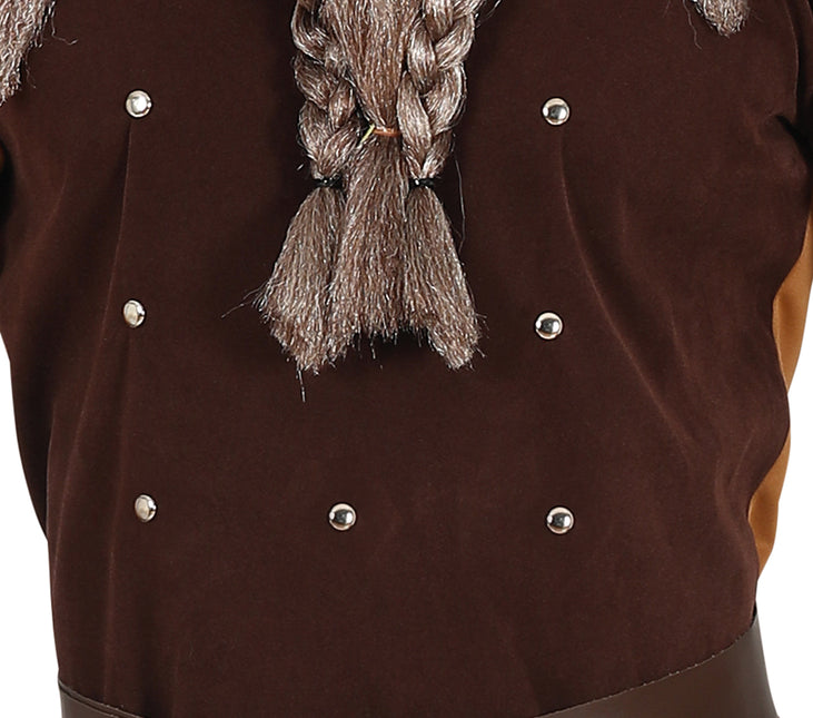 Męski kostium wikinga brązowy