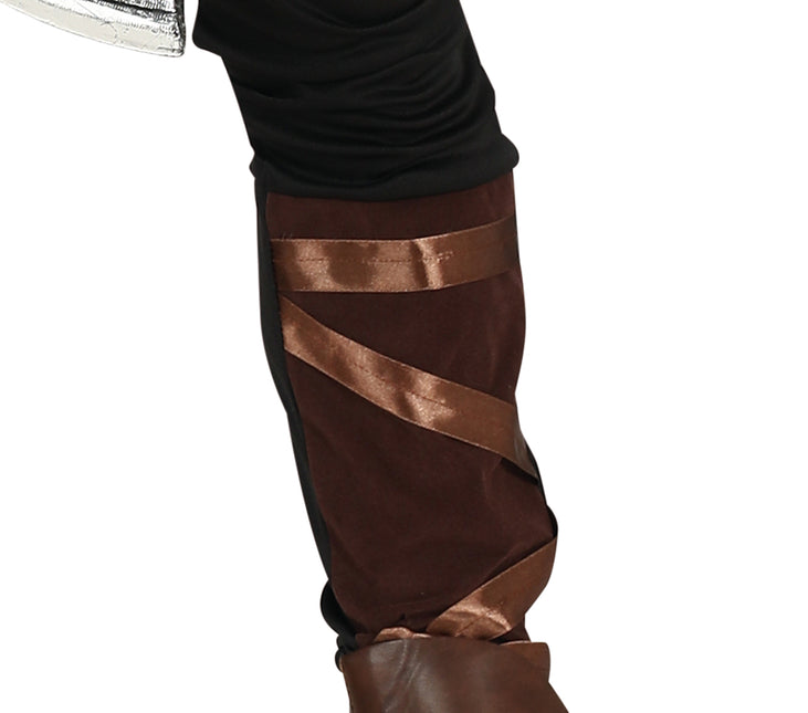 Męski kostium wikinga brązowy