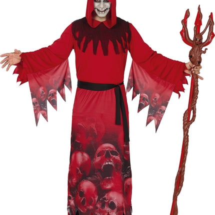 Kostium na Halloween Czerwony męski żniwiarz