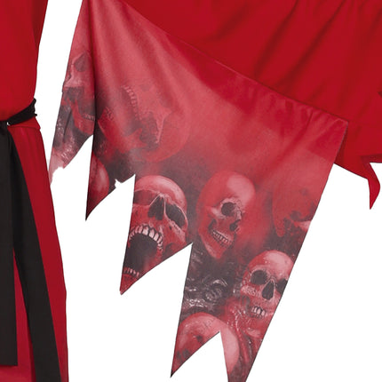 Kostium na Halloween Czerwony męski żniwiarz