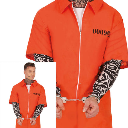 Kostium na Halloween Pomarańczowy więzień męski