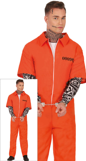 Kostium na Halloween Pomarańczowy więzień męski