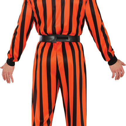 Halloweenowy kombinezon męski więzień arlekin