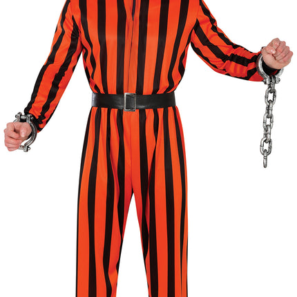 Halloweenowy kombinezon męski więzień arlekin