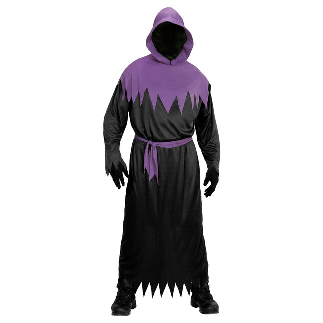 Kostium na Halloween czarno-fioletowy męski duch