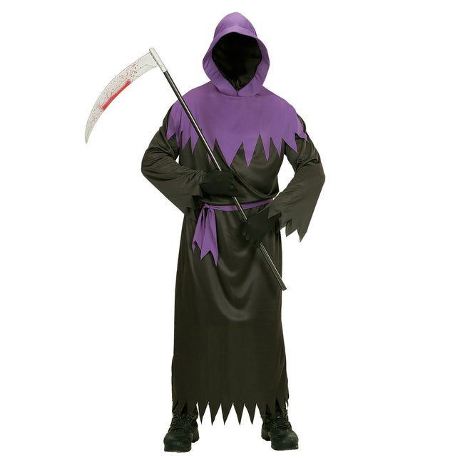 Kostium na Halloween czarno-fioletowy męski duch