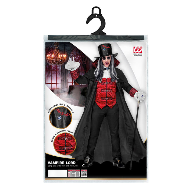 Kostium na Halloween męski Wampir 4-częściowy