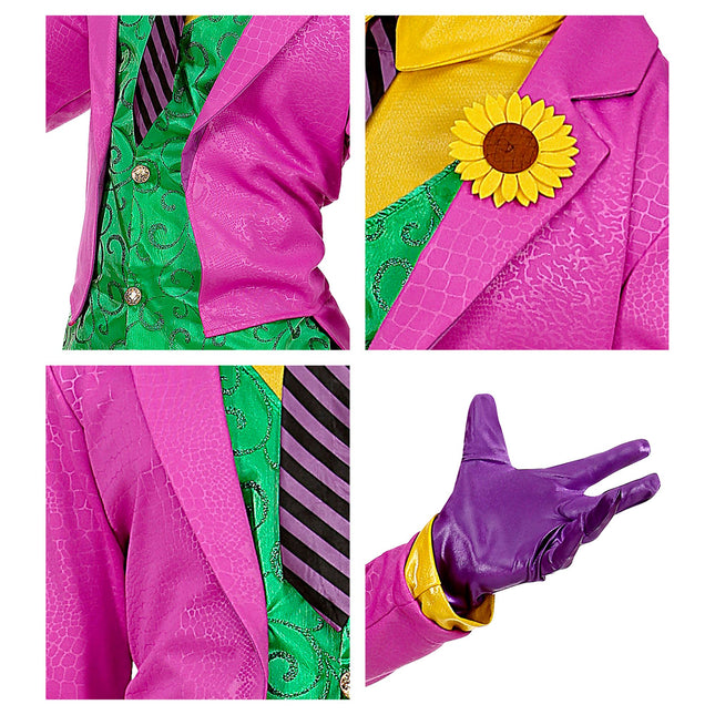 Kostium na Halloween Joker męski różowy