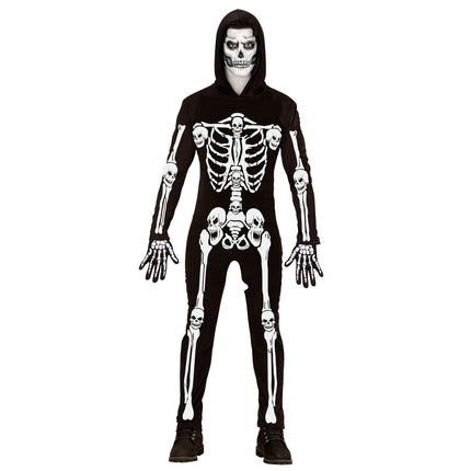 Kostium na Halloween Czarny Biały Męski Szkielet