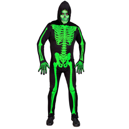 Kostium na Halloween Czarny Zielony Męski Szkielet 2-częściowy