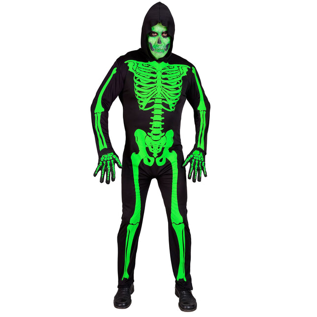 Kostium na Halloween Czarny Zielony Męski Szkielet 2-częściowy