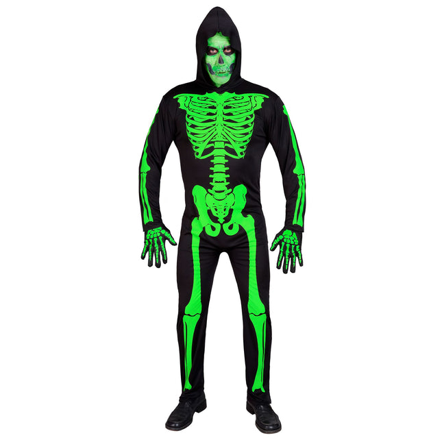 Kostium na Halloween Czarny Zielony Męski Szkielet 2-częściowy