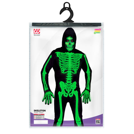 Kostium na Halloween Czarny Zielony Męski Szkielet 2-częściowy