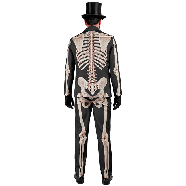 Kostium na Halloween Biały Czarny Męski Szkielet 2-częściowy