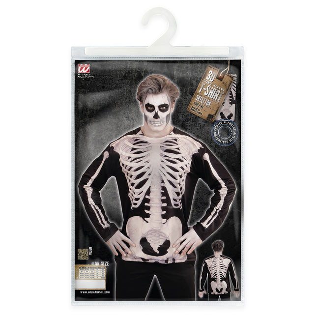 Halloweenowa koszula męska Szkielet