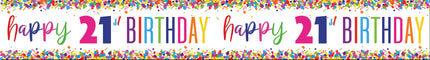 Baner urodzinowy 21 lat 2,74 m
