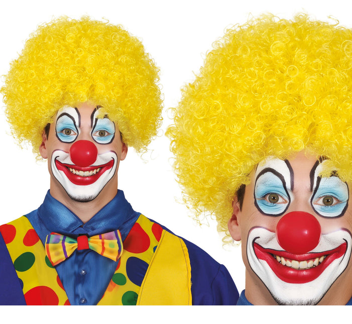 Żółta peruka z lokami