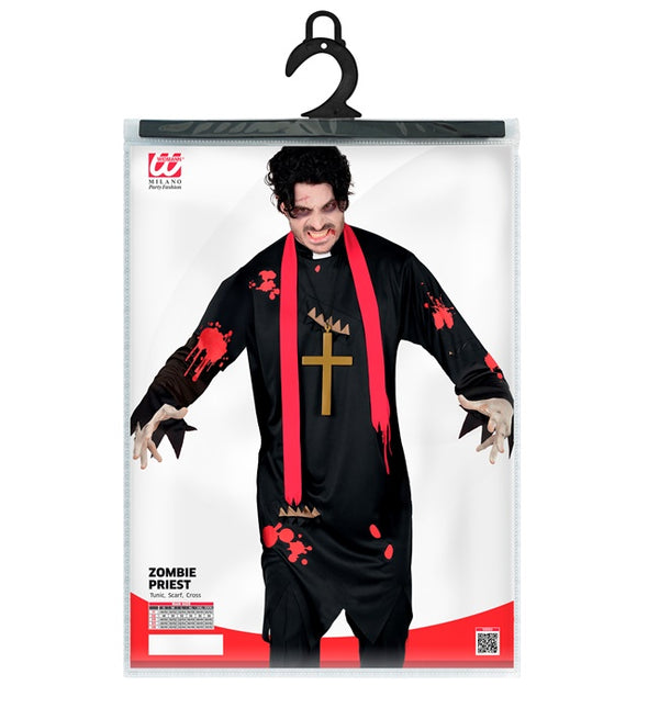 Kostium na Halloween męski kapłan zombie