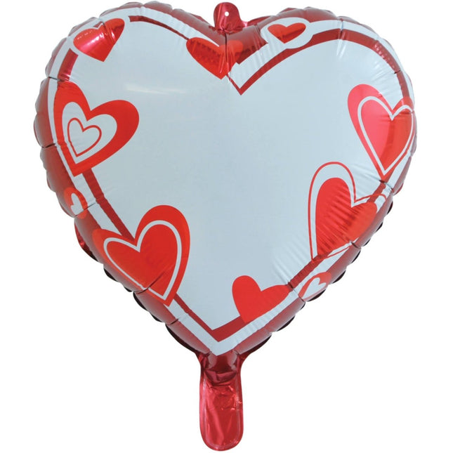 Hart Helium Ballon Beschrijfbaar Leeg 45cm van Folat koop je bij Partywinkel
