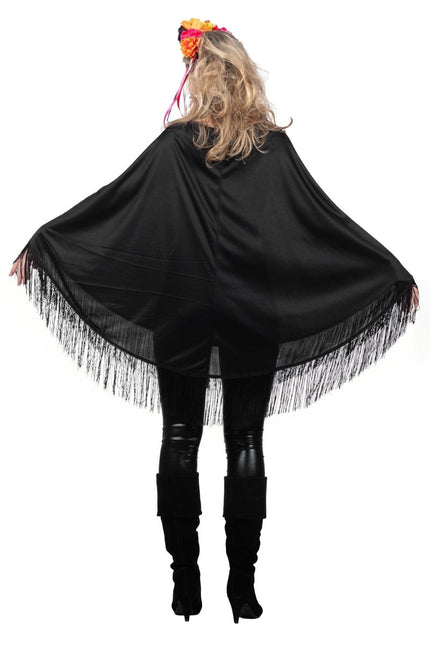 Dia De Los Muertos Poncho Dames van Wilbers & Wilbers koop je bij Partywinkel
