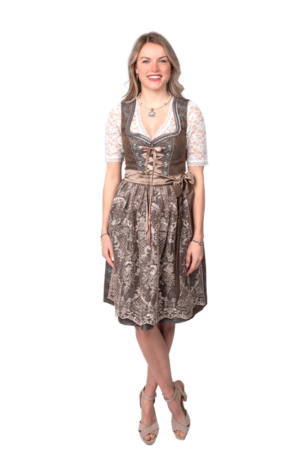 Zielona sukienka Dirndl Oktoberfest Ladies Jaquard