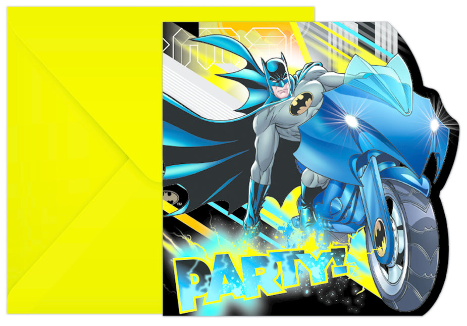 Zaproszenia i koperty Batman 6szt