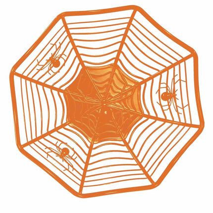 Pomarańczowa miska na Halloween Pająk 28 cm