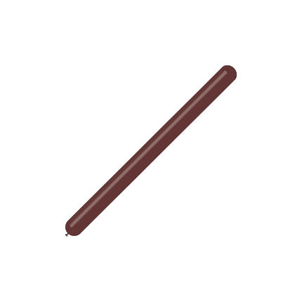 Ciemnobrązowe balony do modelowania 7,5 cm 150 cm 100 szt.