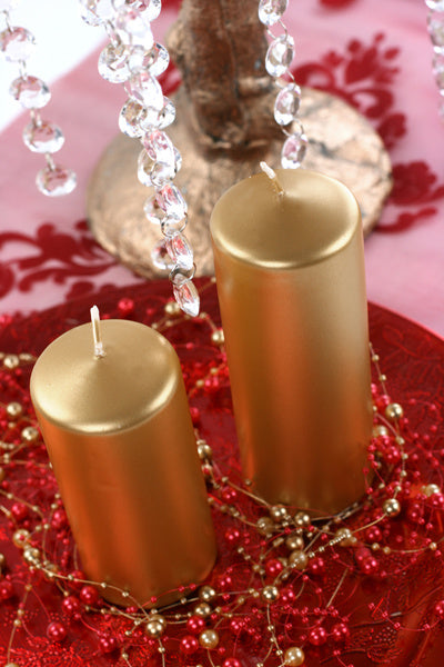 Świeca tępa złota metaliczna 15 cm