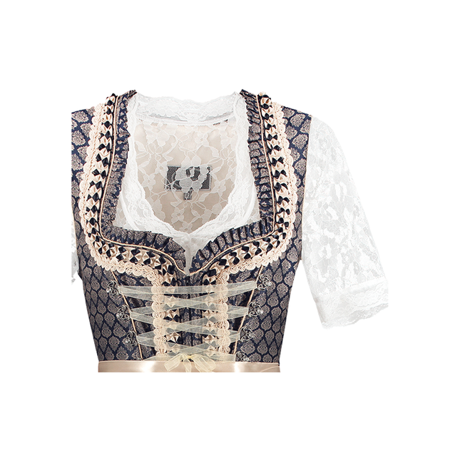 Niebiesko-biała sukienka Dirndl Oktoberfest Ladies 2 szt.