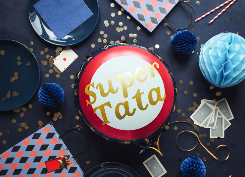 Balon helowy Super Tata pusty 45 cm