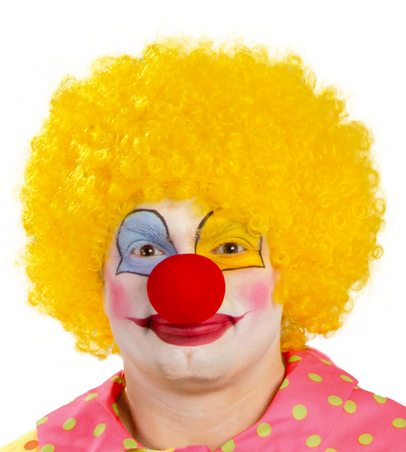 Żółta peruka z lokami