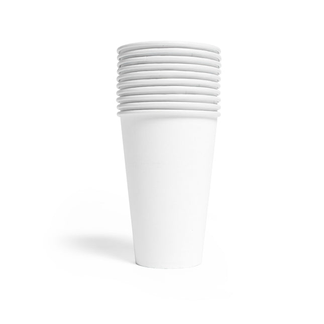 Białe kubki papierowe 350ml 10szt