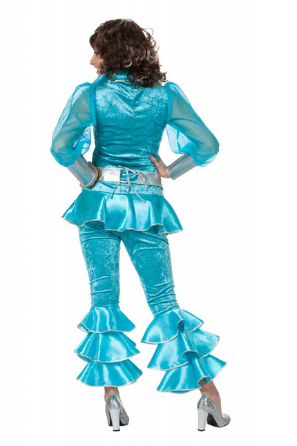 Kombinezon dyskotekowy niebieski damski