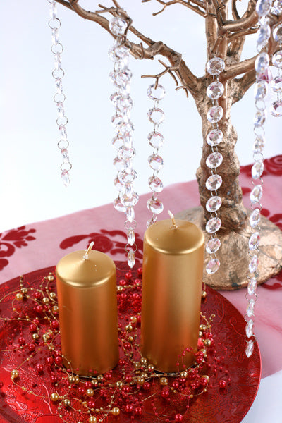 Świeca tępa złota metaliczna 15 cm