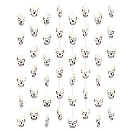 Halloweenowa kurtyna drzwiowa Głowa Śmierci 1.3m 8szt