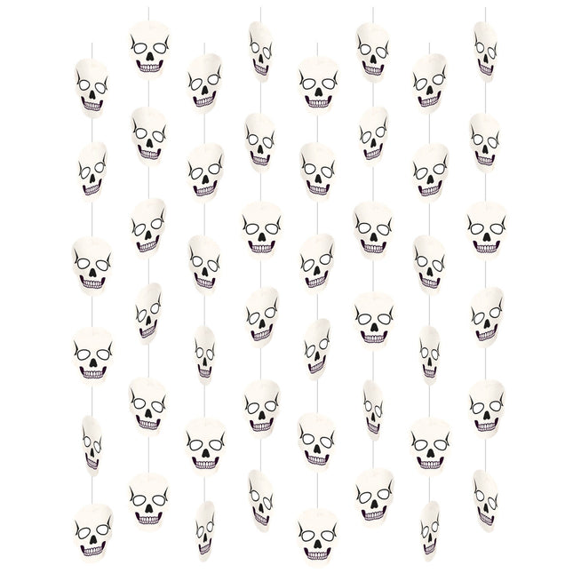 Halloweenowa kurtyna drzwiowa Głowa Śmierci 1.3m 8szt