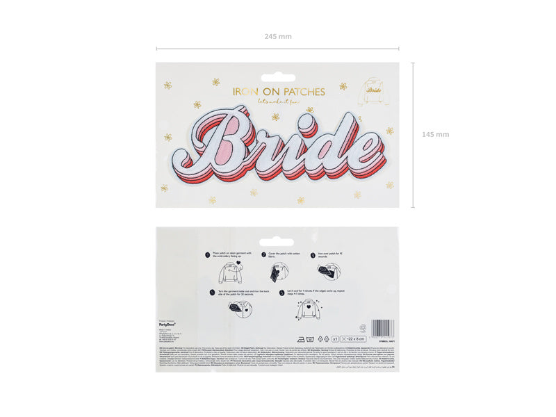 Żelazny emblemat panny młodej 22 cm