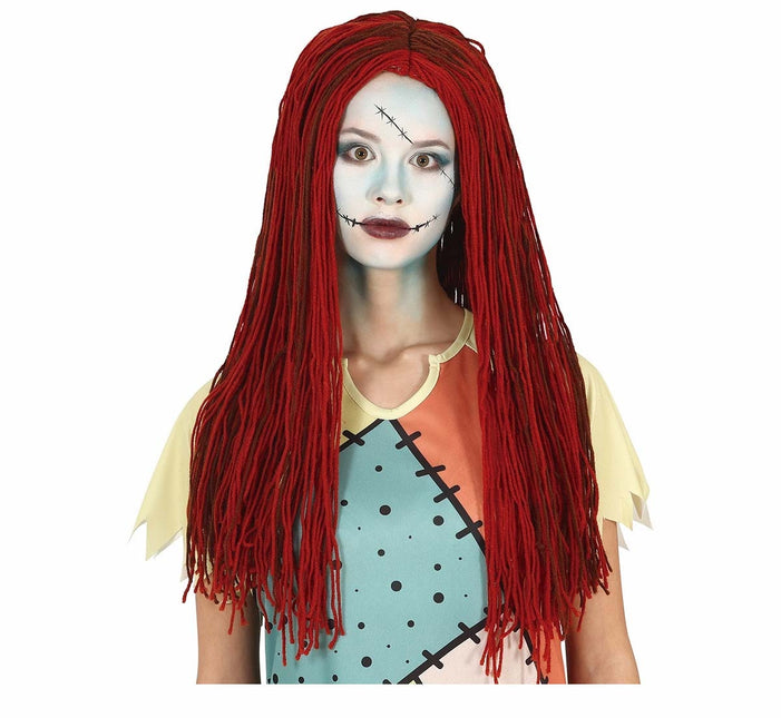 Peruka z czerwonej wełny